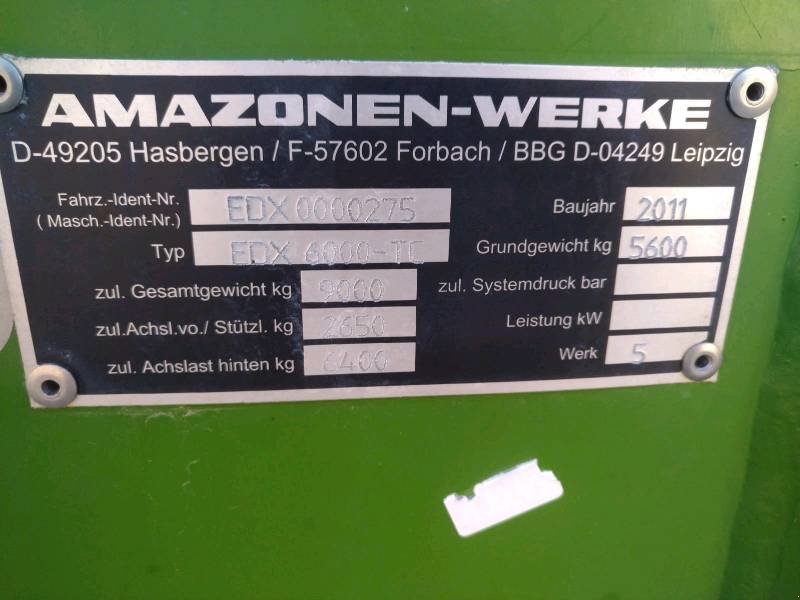 Einzelkornsägerät tip Amazone EDX 6000 TC, Gebrauchtmaschine in Liebenwalde (Poză 12)