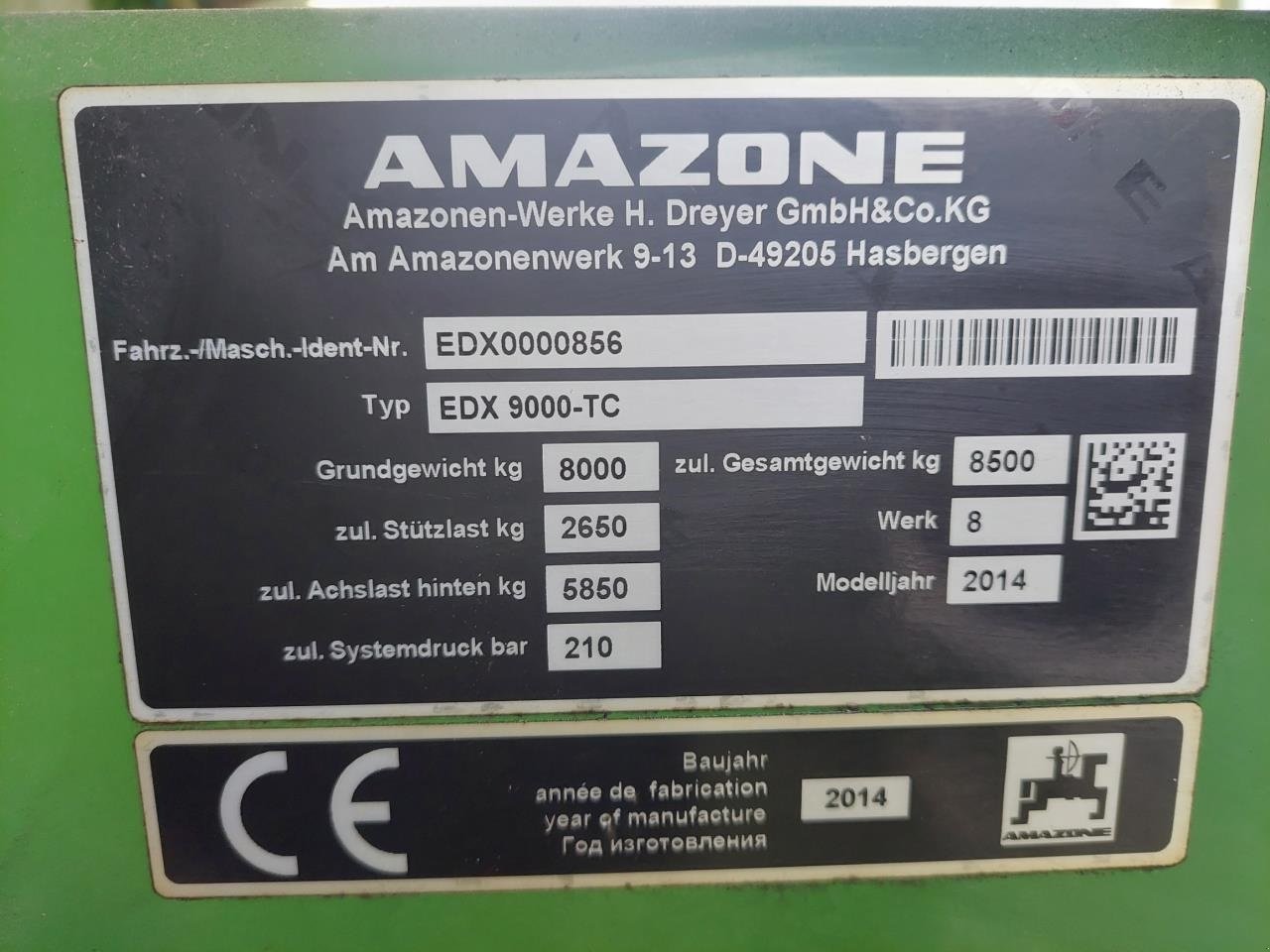 Einzelkornsägerät typu Amazone EDX 9000-TC MED GPS, Gebrauchtmaschine v Hammel (Obrázek 16)