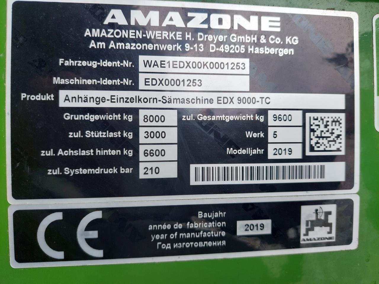 Einzelkornsägerät za tip Amazone EDX 9000-TC MED GPS, Gebrauchtmaschine u Hammel (Slika 16)