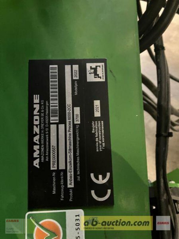 Einzelkornsägerät des Typs Amazone PRECCEA 6000-2CC SUPER 8 R., Gebrauchtmaschine in Vohburg (Bild 10)