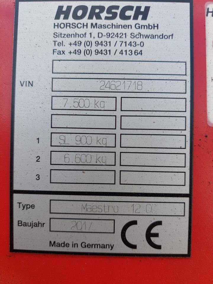 Einzelkornsägerät типа Horsch Maestro 12 CC, Gebrauchtmaschine в Hammel (Фотография 16)