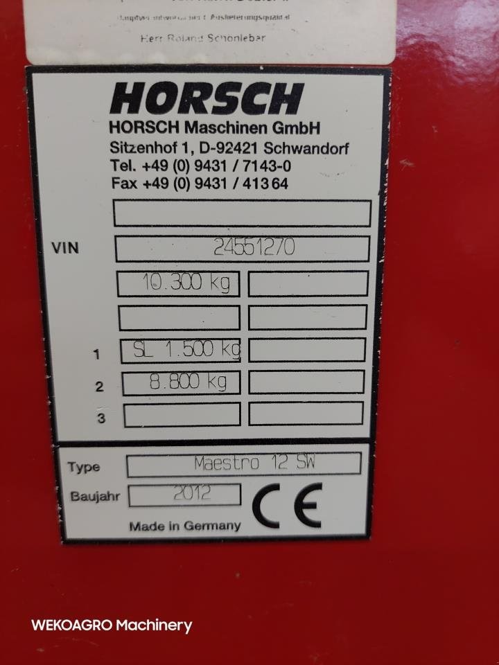 Einzelkornsägerät typu Horsch Maestro 12.75 SW, Gebrauchtmaschine v Hammel (Obrázek 16)