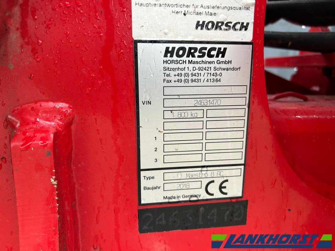 Einzelkornsägerät typu Horsch Maestro 8 RC + Fronttank Partner 1600, Gebrauchtmaschine v Emsbüren (Obrázek 27)