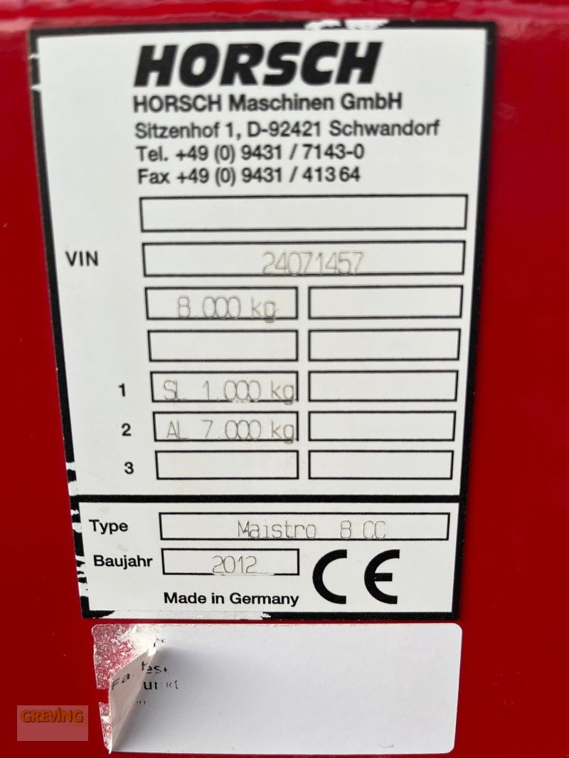 Einzelkornsägerät типа Horsch Maistro 8CC, Gebrauchtmaschine в Ahaus (Фотография 18)