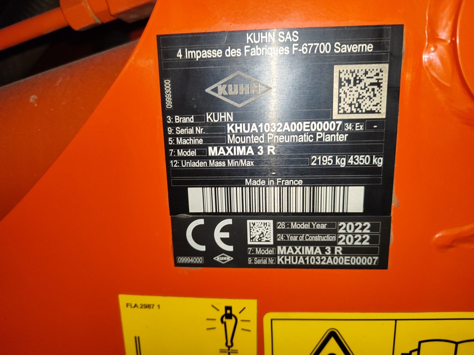 Einzelkornsägerät typu Kuhn MAXIMA 3 RT, Gebrauchtmaschine w Maisach (Zdjęcie 10)