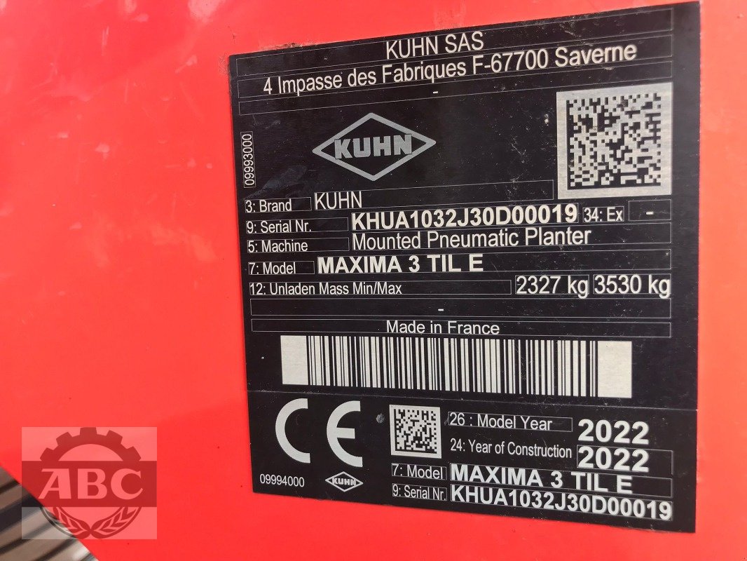 Einzelkornsägerät des Typs Kuhn MAXIMA3 TIL E 8RG, Neumaschine in Langenstein (Bild 8)