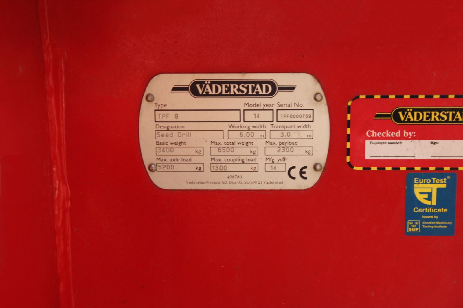 Einzelkornsägerät des Typs Väderstad Drillmaschine Tempo TPF8, Gebrauchtmaschine in Holle- Grasdorf (Bild 8)