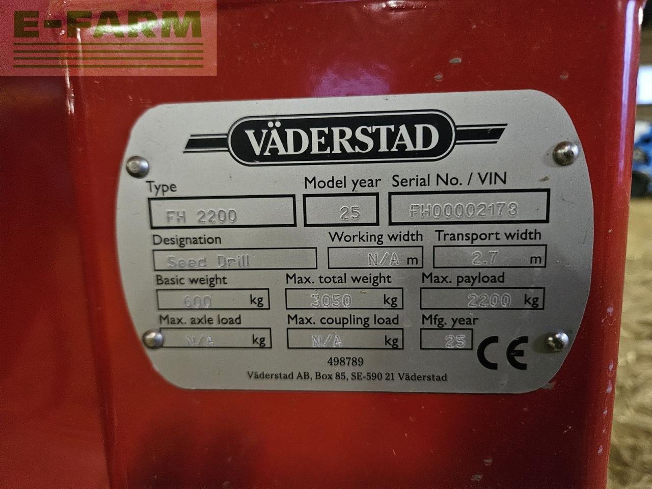 Einzelkornsägerät des Typs Väderstad fh 2200 fronttank, Gebrauchtmaschine in ILZ (Bild 10)