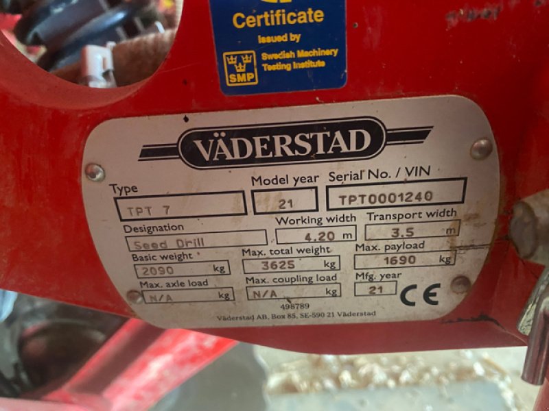 Einzelkornsägerät типа Väderstad TEMPO TPT 7, Gebrauchtmaschine в CHEVILLON  (MAIZEROY) (Фотография 7)