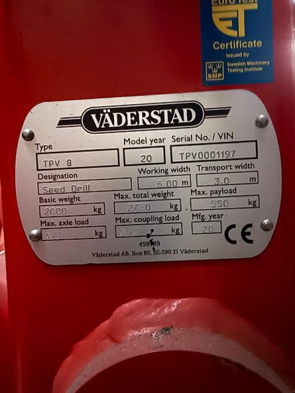 Einzelkornsägerät του τύπου Väderstad Tempo TPV 8 + Fronttank FH2200, Gebrauchtmaschine σε Ostercappeln (Φωτογραφία 12)