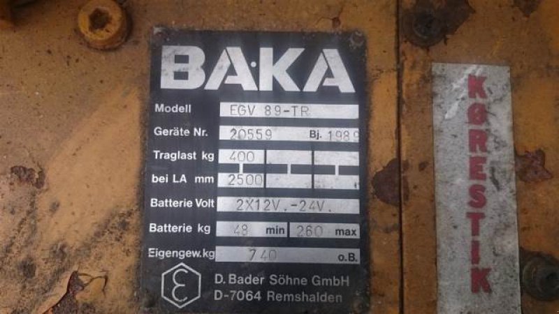 Elektrostapler typu Baka el truck, Gebrauchtmaschine w Hemmet (Zdjęcie 5)
