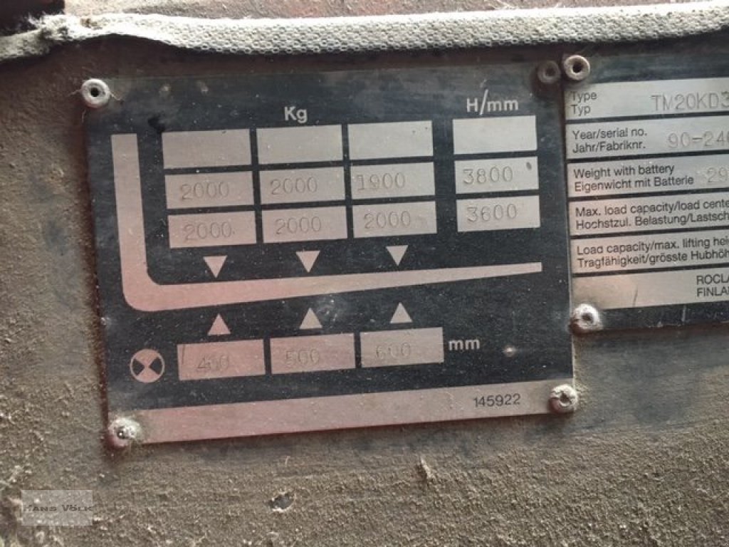 Elektrostapler typu Rocla TM 20KD, Gebrauchtmaschine w Eggenfelden (Zdjęcie 9)