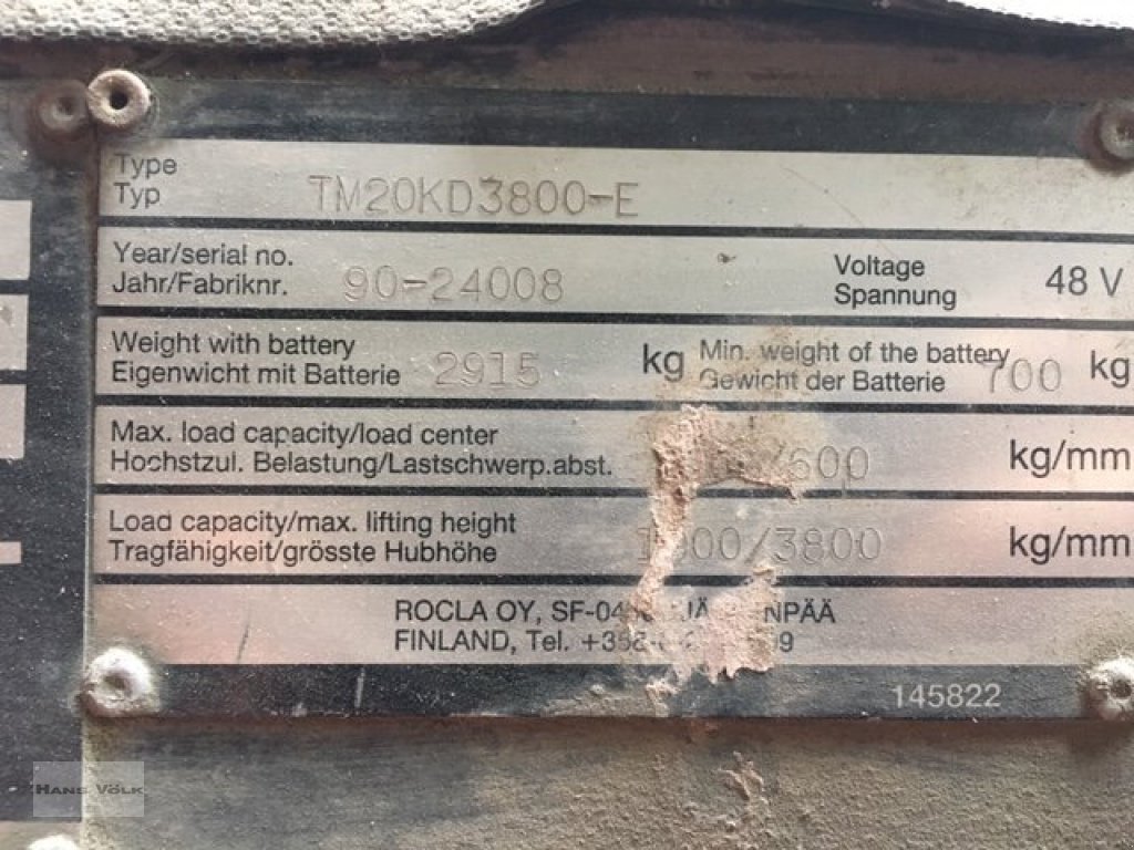 Elektrostapler du type Rocla TM 20KD, Gebrauchtmaschine en Eggenfelden (Photo 10)