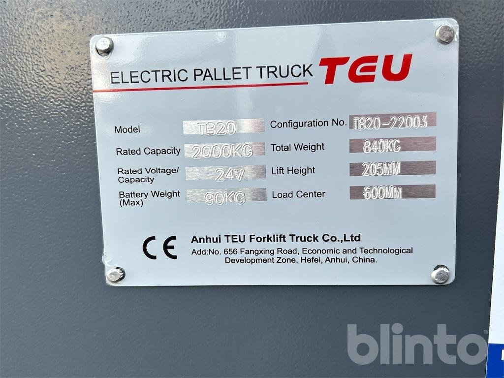 Elektrostapler от тип Sonstige TB20, Gebrauchtmaschine в Düsseldorf (Снимка 6)