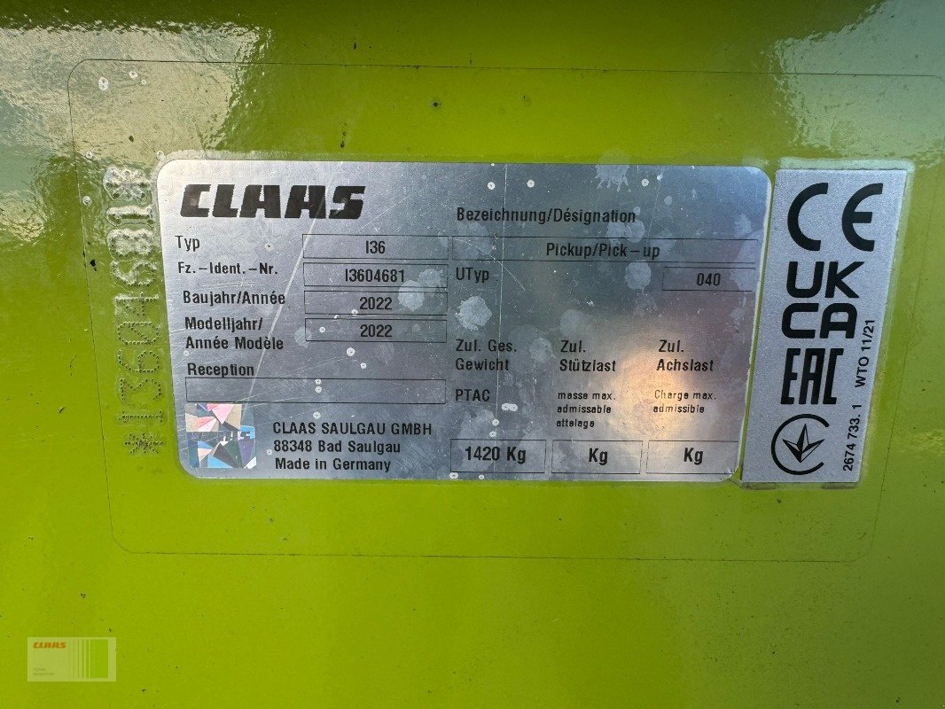 Feldhäcksler Pick-up typu CLAAS PU 300, Gebrauchtmaschine v Risum-Lindholm (Obrázek 9)