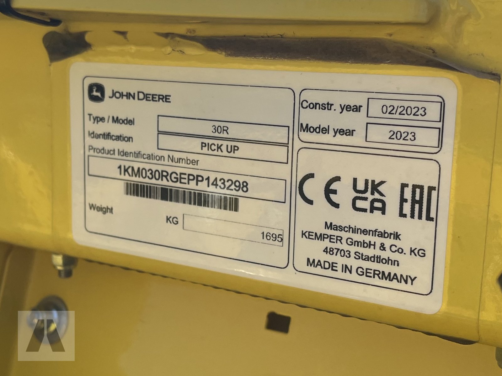 Feldhäcksler Pick-up of the type John Deere 30R, Gebrauchtmaschine in Lauterhofen (Picture 7)