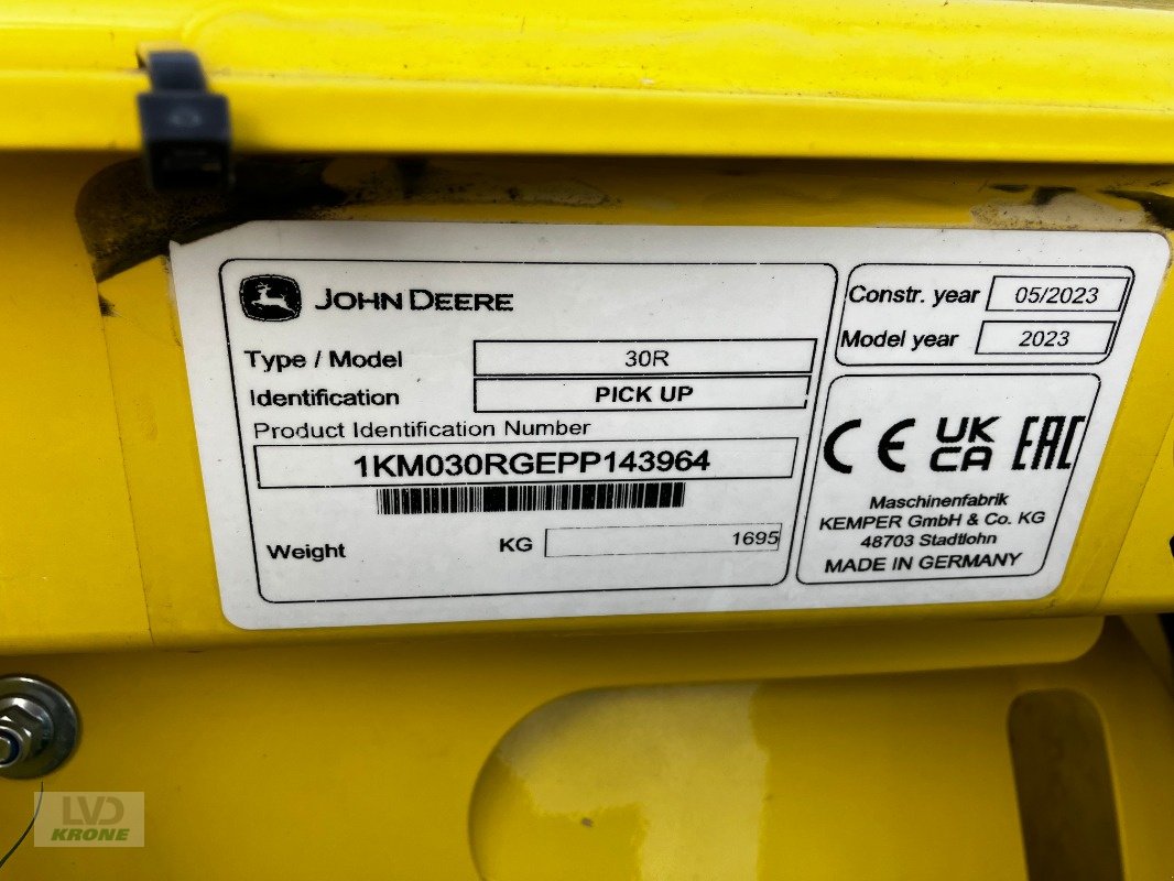 Feldhäcksler Pick-up от тип John Deere 30R, Gebrauchtmaschine в Schwerin (Снимка 13)