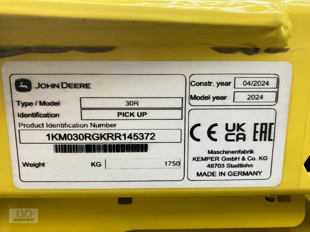 Feldhäcksler Pick-up del tipo John Deere 30R, Gebrauchtmaschine In Spelle (Immagine 7)
