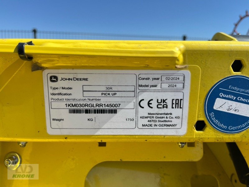 Feldhäcksler Pick-up a típus John Deere 30R, Gebrauchtmaschine ekkor: Barsinghausen OT Groß Munzel (Kép 6)