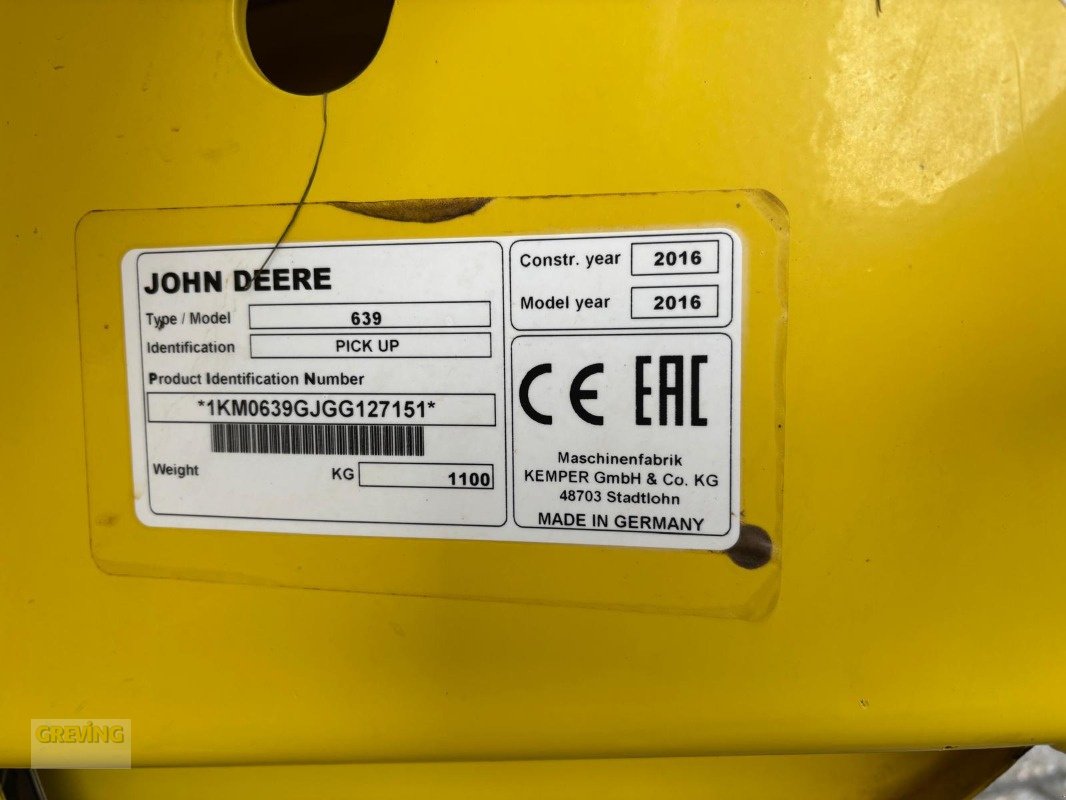 Feldhäcksler Pick-up van het type John Deere 639, Gebrauchtmaschine in Ahaus (Foto 11)