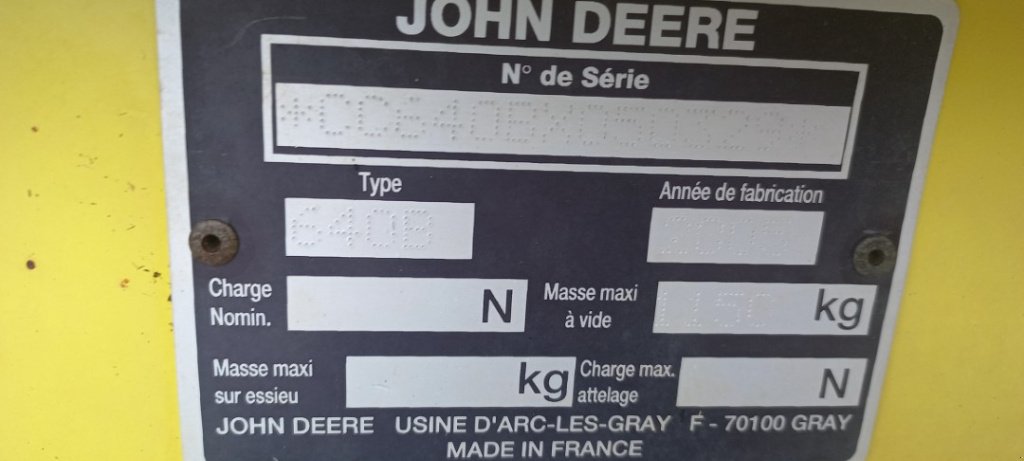 Feldhäcksler Pick-up del tipo John Deere 640B, Gebrauchtmaschine en VERT TOULON (Imagen 8)