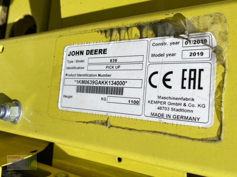 Feldhäcksler Pick-up des Typs John Deere PU 639, Gebrauchtmaschine in Vohburg (Bild 7)