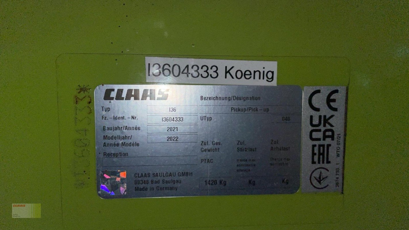 Feldhäcksler des Typs CLAAS JAGUAR 960 (502), PU 300 PROFI, NIR, nur 1.042 h !, Gebrauchtmaschine in Westerstede (Bild 23)