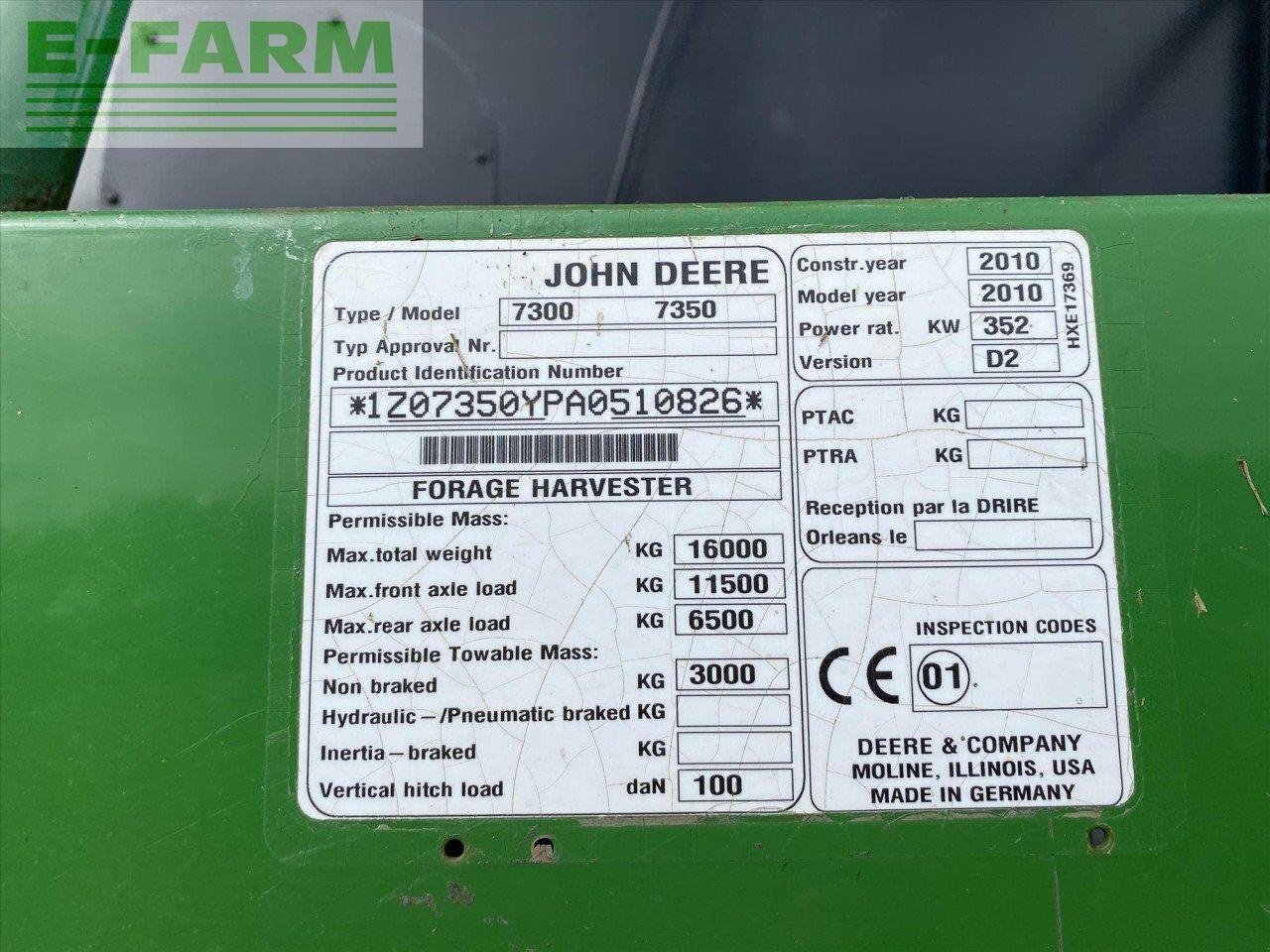 Feldhäcksler of the type John Deere 7350, Gebrauchtmaschine in FORRES (Picture 3)