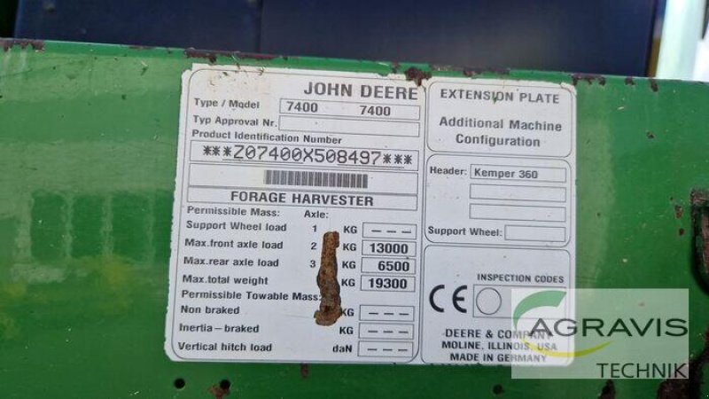 Feldhäcksler van het type John Deere 7400, Gebrauchtmaschine in Melle-Wellingholzhausen (Foto 25)