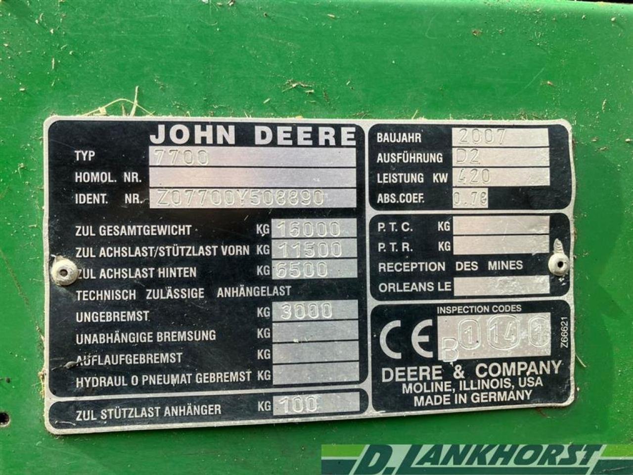 Feldhäcksler des Typs John Deere 7700 Pro Drive, Gebrauchtmaschine in Neuenhaus (Bild 15)