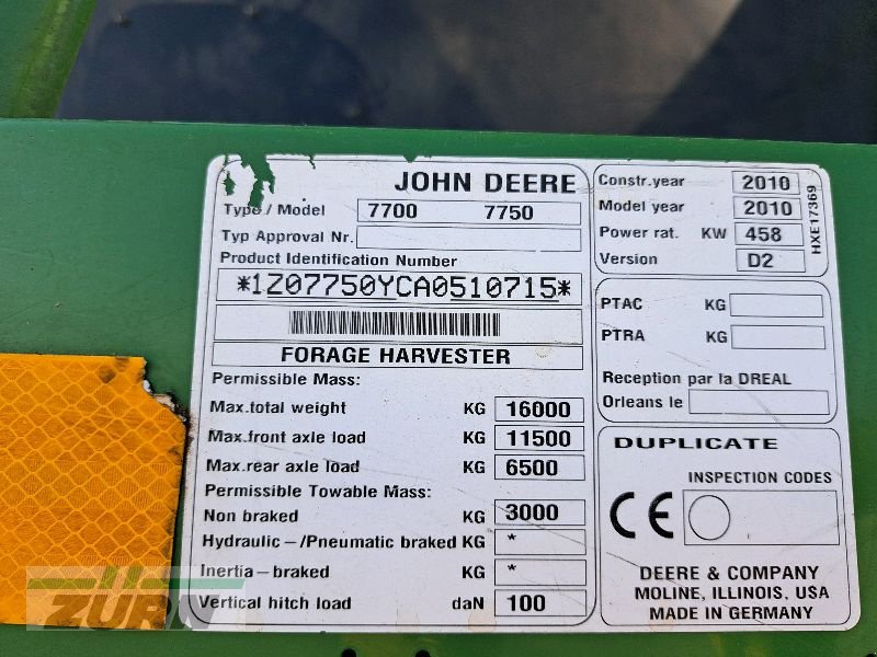 Feldhäcksler tip John Deere 7750, Gebrauchtmaschine in Windsbach (Poză 16)