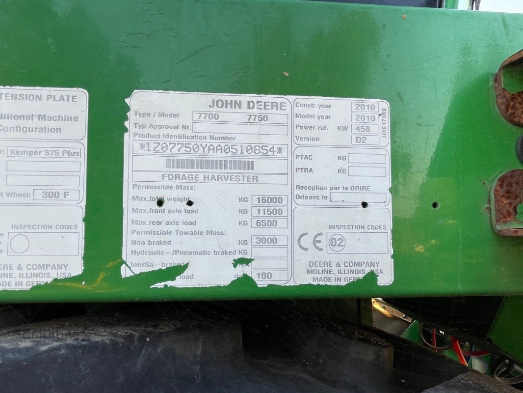 Feldhäcksler tip John Deere 7750, Gebrauchtmaschine in Soltau (Poză 9)