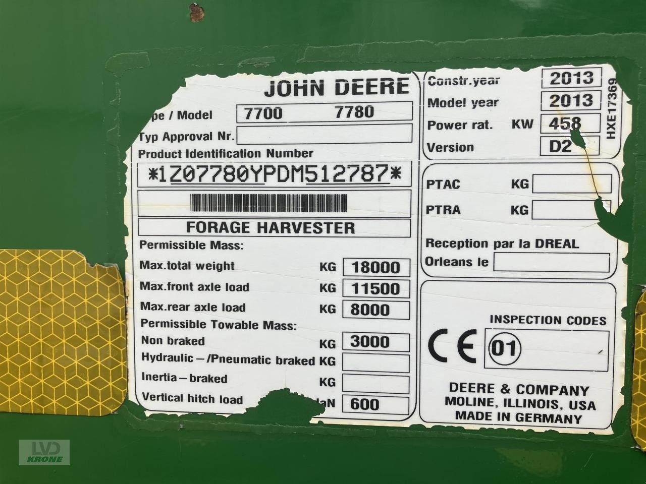 Feldhäcksler des Typs John Deere 7780, Gebrauchtmaschine in Spelle (Bild 12)