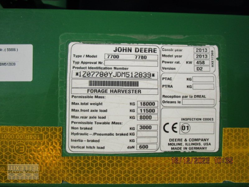 Feldhäcksler des Typs John Deere 7780i, Gebrauchtmaschine in Soyen (Bild 10)