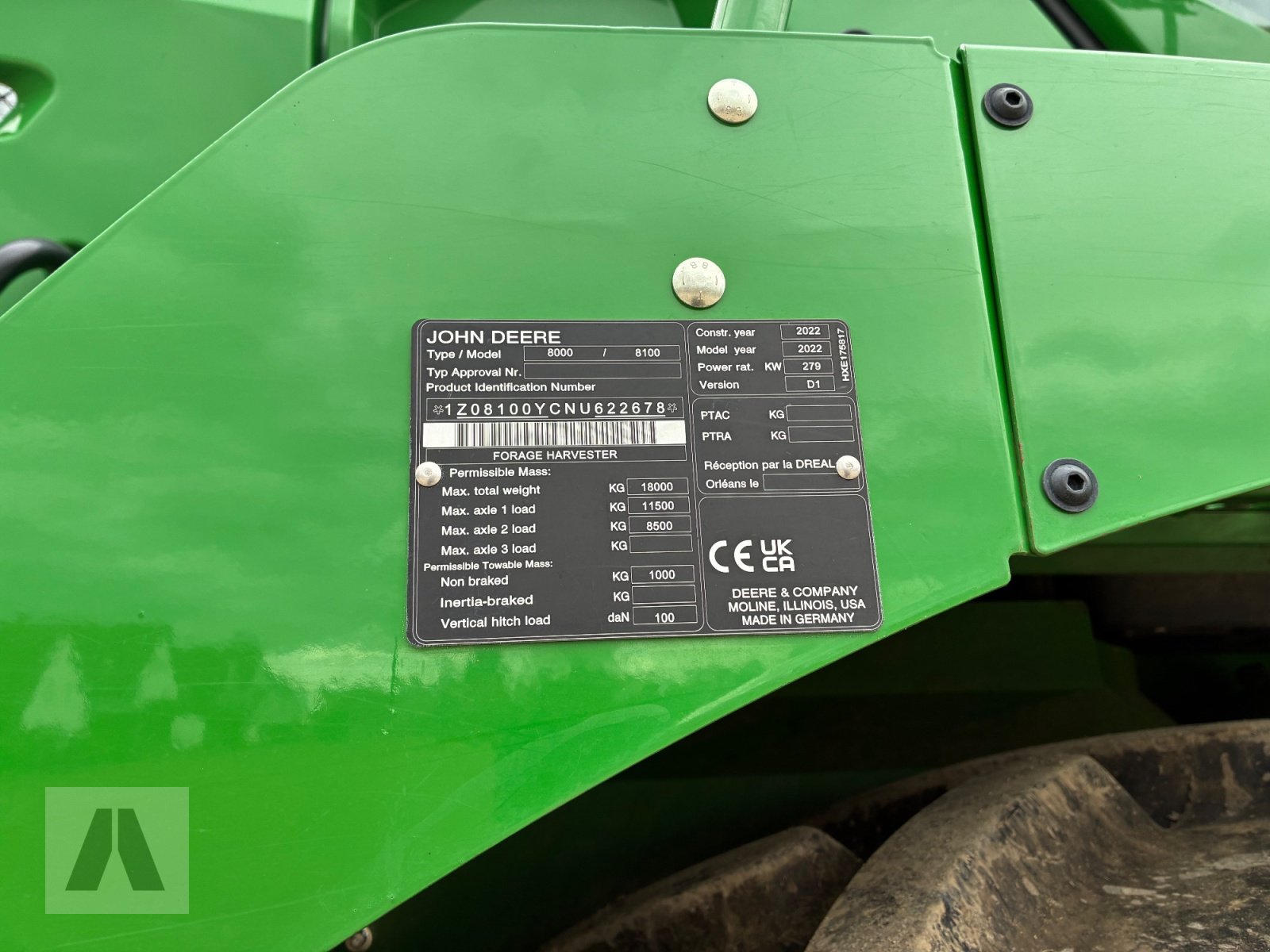 Feldhäcksler a típus John Deere 8100i, Gebrauchtmaschine ekkor: Langweid am Lech (Kép 23)