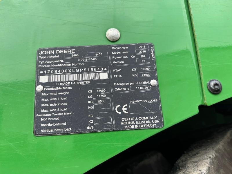 Feldhäcksler typu John Deere 8400, Gebrauchtmaschine v Wargnies Le Grand (Obrázek 5)