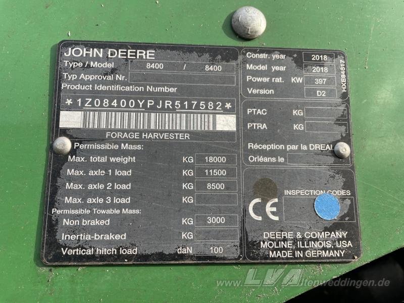 Feldhäcksler des Typs John Deere 8400, Gebrauchtmaschine in Sülzetal (Bild 6)