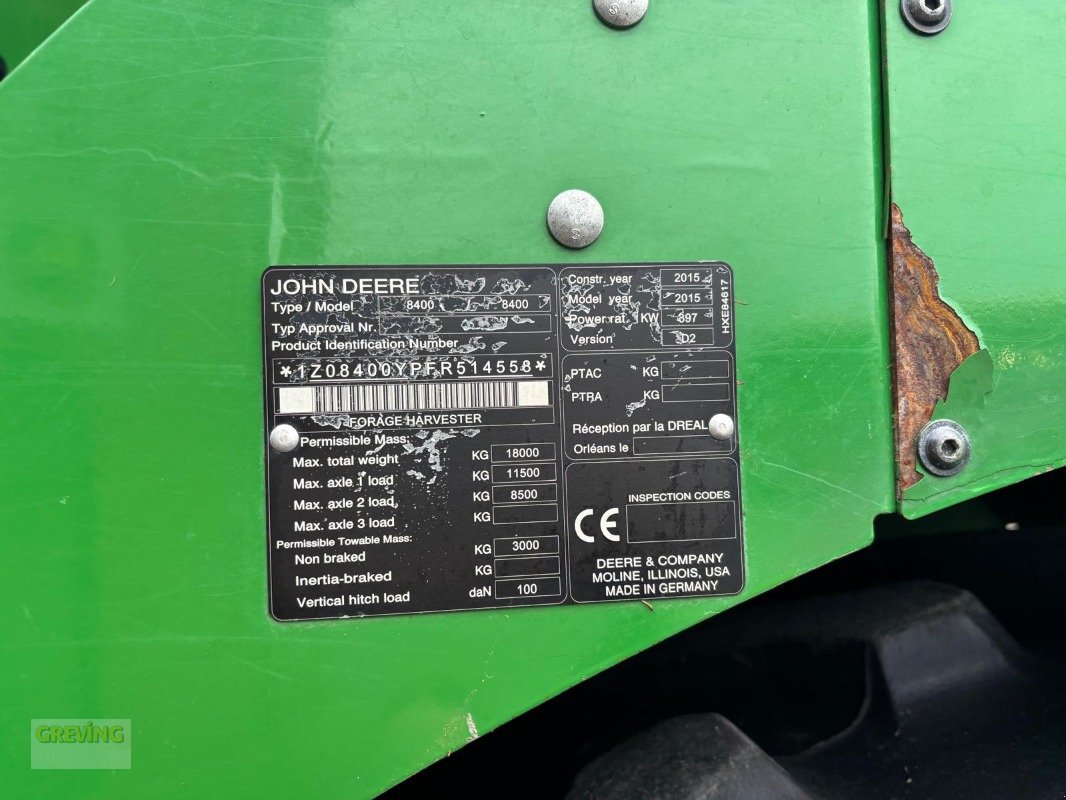 Feldhäcksler типа John Deere 8400i ProDrive 40 km/h, Gebrauchtmaschine в Ahaus (Фотография 14)