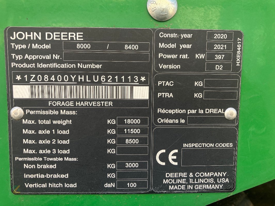 Feldhäcksler типа John Deere 8400i, Gebrauchtmaschine в Sonnewalde (Фотография 8)