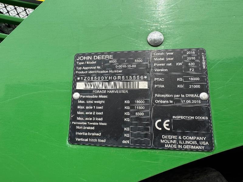 Feldhäcksler des Typs John Deere 8500, Gebrauchtmaschine in ESCAUDOEUVRES (Bild 5)