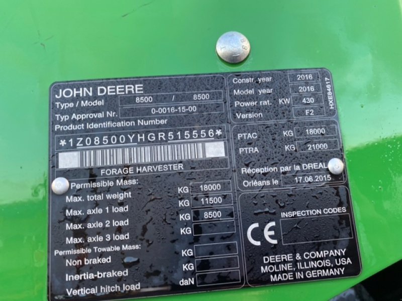 Feldhäcksler tip John Deere 8500, Gebrauchtmaschine in ESCAUDOEUVRES (Poză 4)