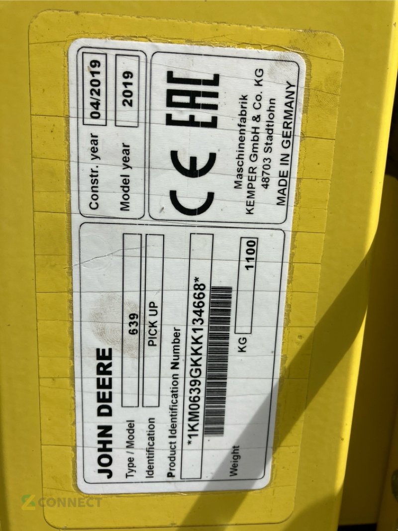 Feldhäcksler typu John Deere 8600 mit Kemper 460 StalkBuster und 639 PickUp, Gebrauchtmaschine v Jahnatal (Obrázek 28)