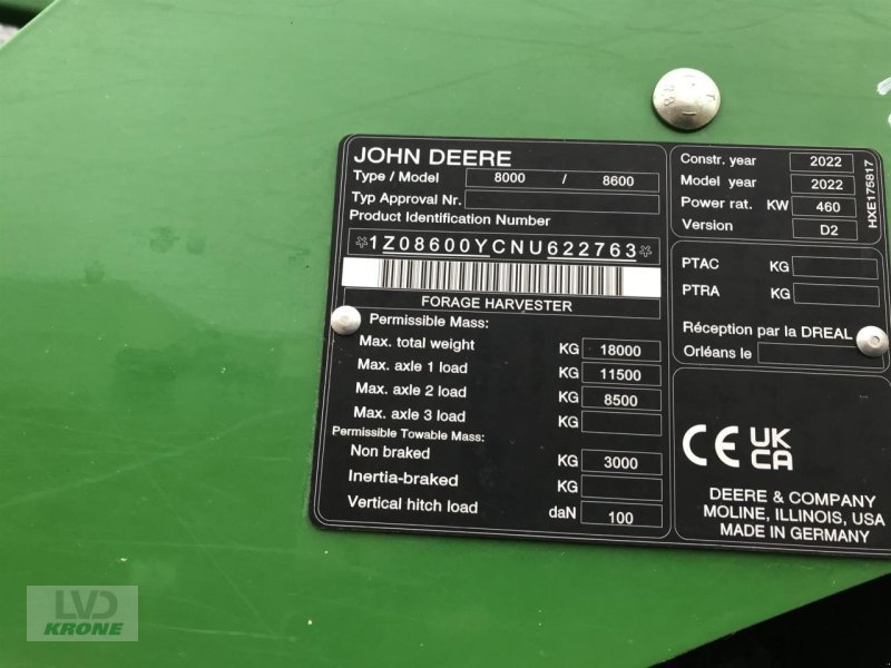Feldhäcksler des Typs John Deere 8600, Gebrauchtmaschine in Spelle (Bild 13)