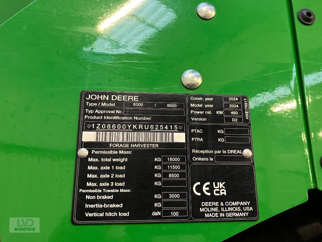 Feldhäcksler typu John Deere 8600, Gebrauchtmaschine v Spelle (Obrázek 7)