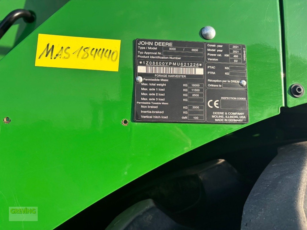 Feldhäcksler типа John Deere 8600i ProDrive 40km/h, Gebrauchtmaschine в Ahaus (Фотография 16)