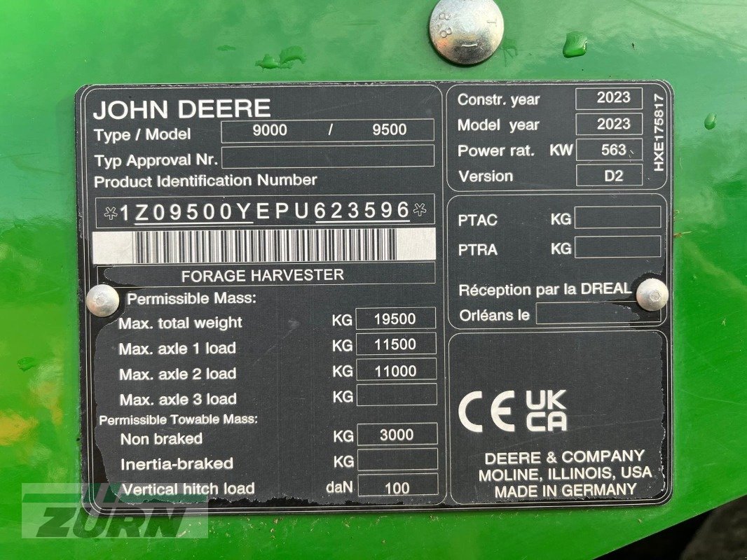 Feldhäcksler типа John Deere 9500 18 Liter, Gebrauchtmaschine в Kanzach (Фотография 20)