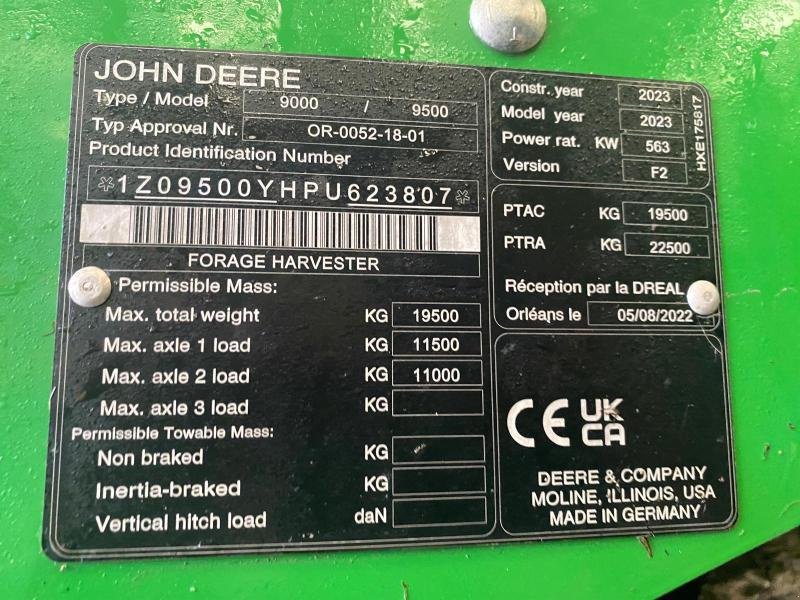 Feldhäcksler tip John Deere 9500, Gebrauchtmaschine in VOUZIERS (Poză 5)