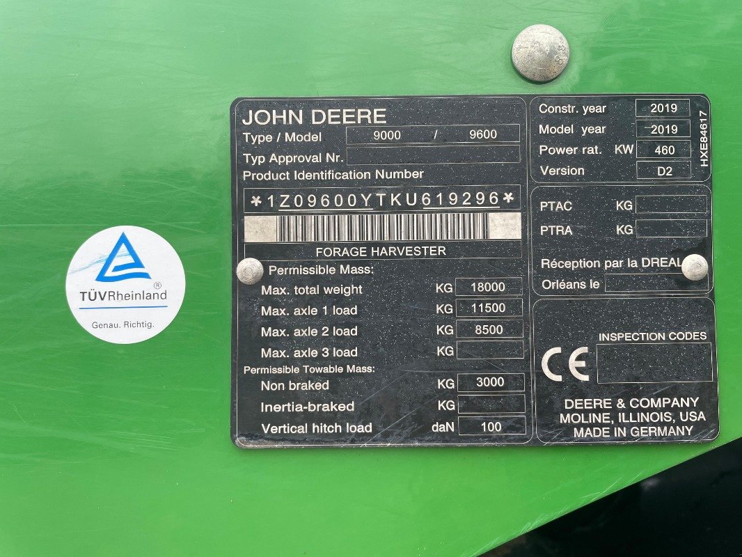 Feldhäcksler tip John Deere 9600i, Gebrauchtmaschine in Sittensen (Poză 28)