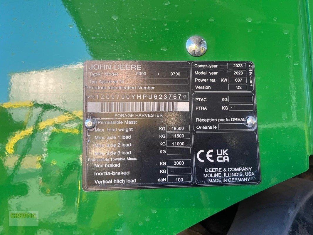 Feldhäcksler typu John Deere 9700i ProDrive 40 km/h inkl. Kemper 475 Plus Maisgebiss, Gebrauchtmaschine v Ahaus (Obrázek 17)