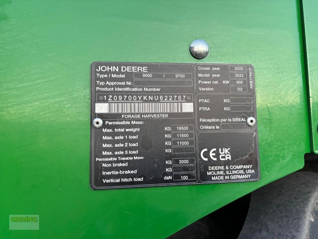Feldhäcksler tip John Deere 9700i ProDrive 40Km/h inkl. Kemper 490 Plus, Gebrauchtmaschine in Ahaus (Poză 23)